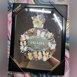 Prada Milano Butterfly Wall Art - Black, White, and Multicolor